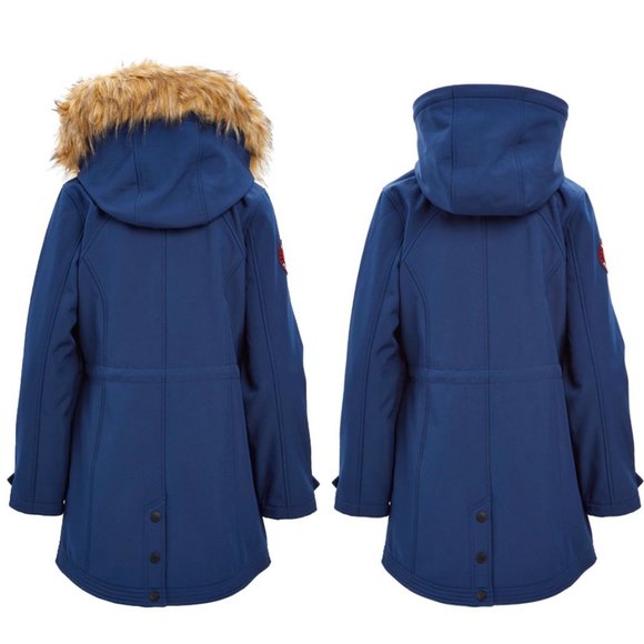 Canada Weather Gear Royal Blue & Brown Faux-Fur Trim Hood Anorak Jacket - Picture 2 of 14